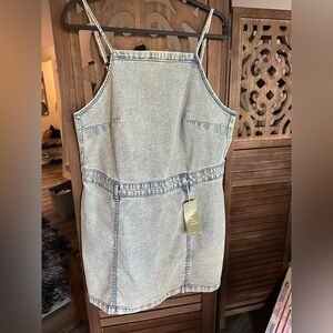 H&M Blue Denim Midi Dress